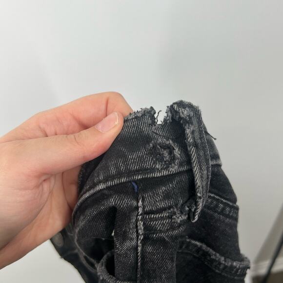 Abercrombie & Fitch The Skinny Jeans High Rise Black Distressed - Picture 7 of 8